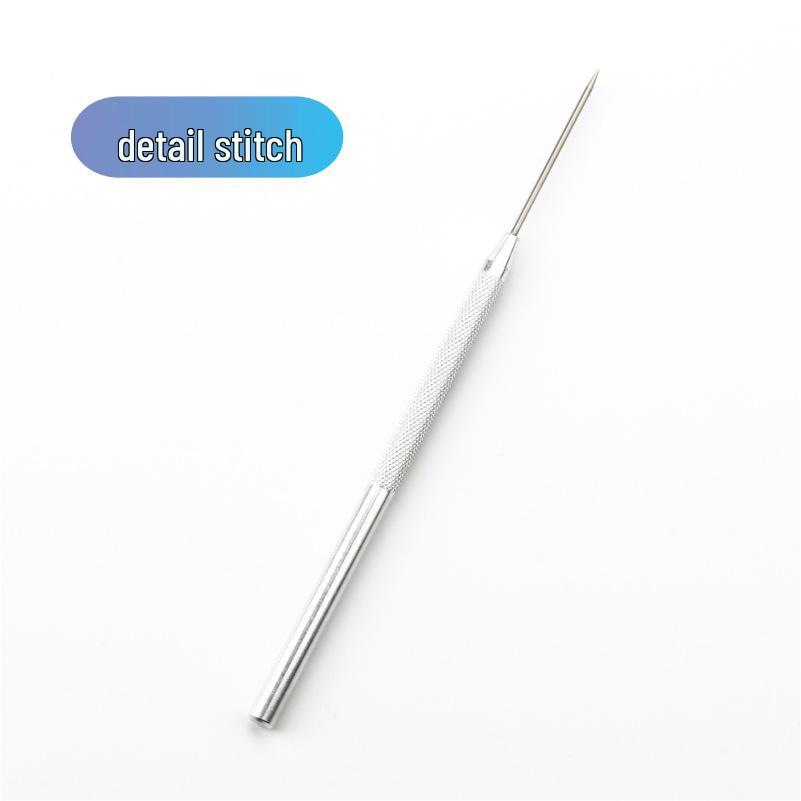 Four-Piece Polymer Clay Tool Set with Stone Clay and Seven Detail Needles for Figurine Making