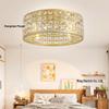 Modern Minimalist Crystal Ceiling Fan Light with Luxury Lantern Design for Dining and Bedroom