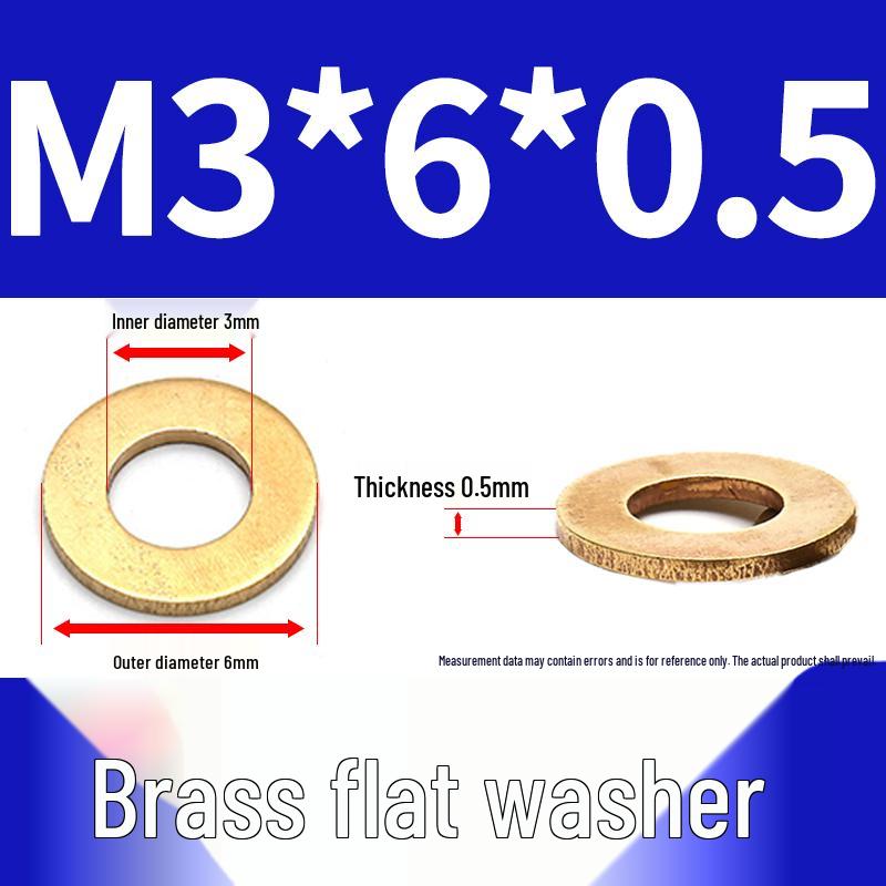 Brass and Copper Shim Washers: Sizes M2-M20