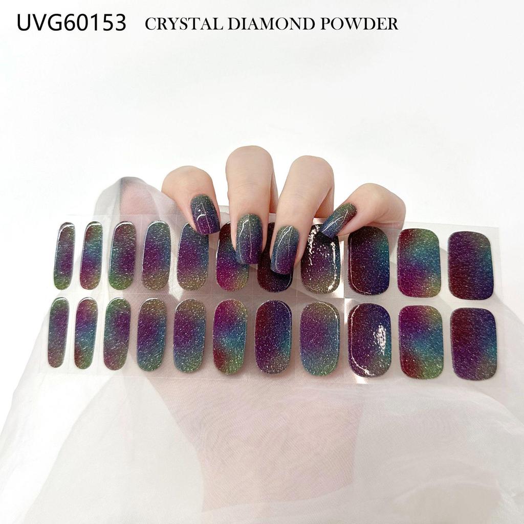 Transparent Nude UV Gel Nail Art Stickers: Semi-Cured, Semi-Baked Manicure Sheets