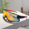 Wrapped Round Sports Goggle Men Mirror Outdoor Protective Cycling Sunglasses Trendy Oversized Windproof Anti-UV Shades