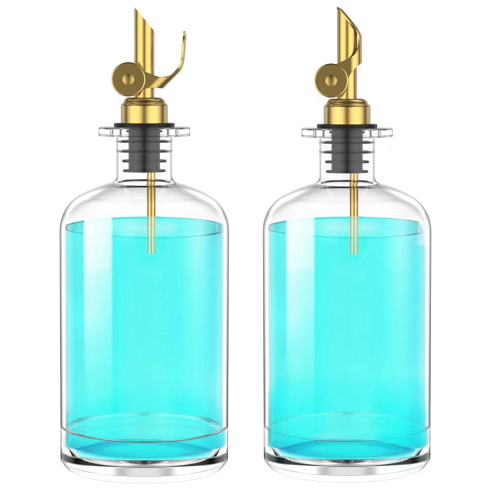 

Olive Oil Dispenser Bottle 11.8oz Coffee Syrup Dispenser Cooking Oil Dispenser with Automatic Gold Spout for Kitchen Coffee Bar