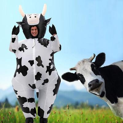Nafukovací kostým Skvrnitá kráva, pro dospělé