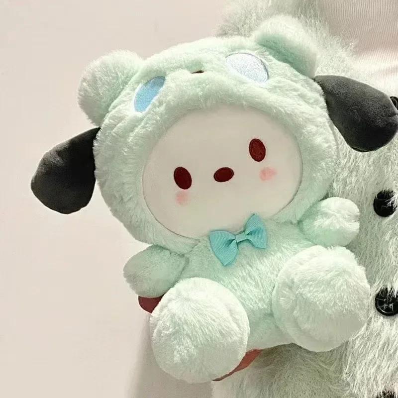 25cm Kawaii Sanrio Plush Toy Jade Dog Kuromi Dressing Doll Stuffed Animal Patung Dolls Birthday Gift Cuddly Fluffy Huggable Comfort Adorable Soft