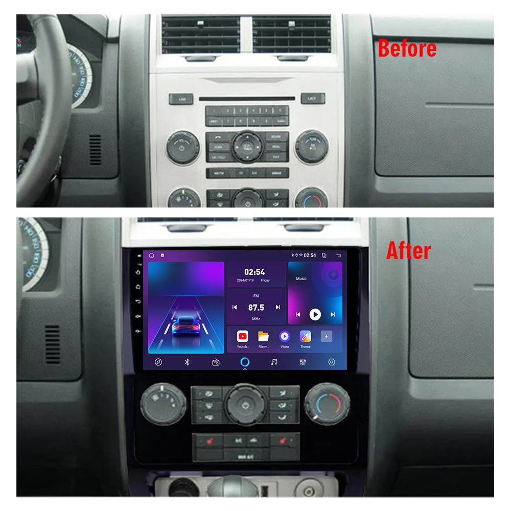 Android bilradio for Ford Escape 2007-2012 Multimediaspiller Hovedenhet Stereo GPS-navigasjon BT WIFI 1+16GB