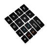 Black Overlay Button Repair Decal Climate Control Sticker