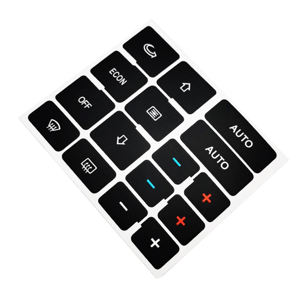Black Overlay Button Repair Decal Climate Control Sticker
