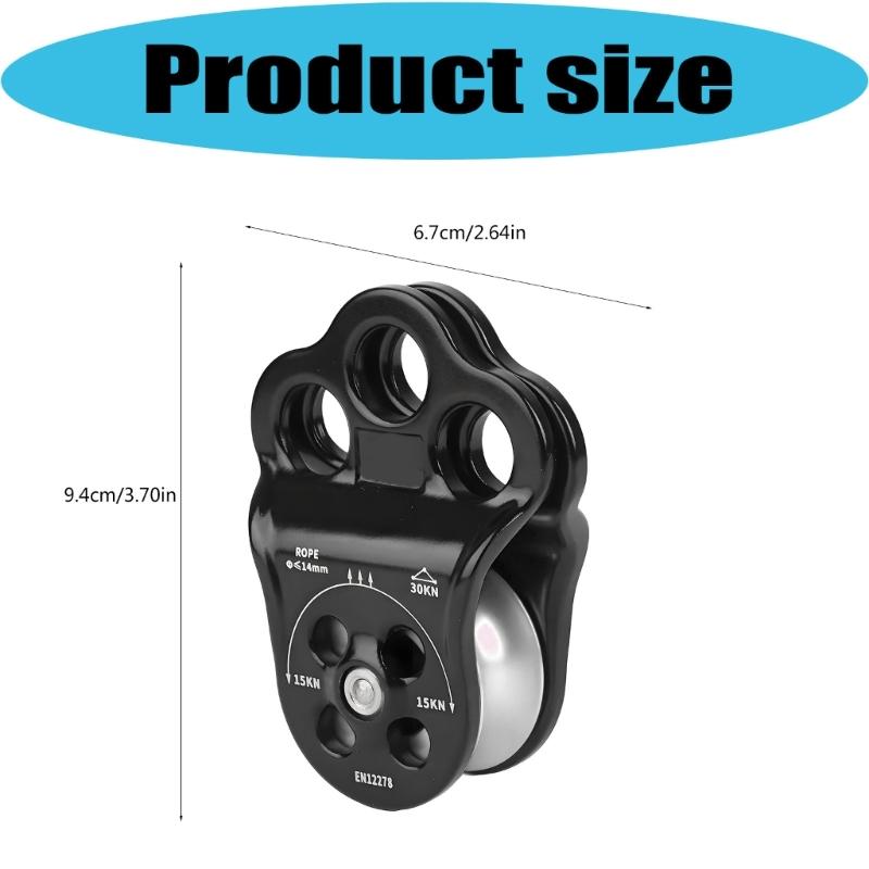 Double Bearing Pulley System Climbing Pulley for Childrens Ziplines Climbing Activity Ensuring Smooth Operations