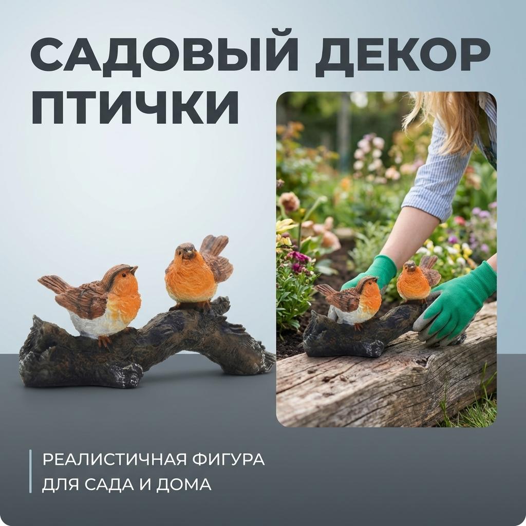Resin Robin Figurine For Garden Decoration Durable Outdoor Use With Realistic Design