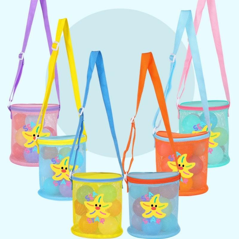 Cute Cartoon Beach Mesh Bag Children's Beach Toys Miscellaneous Items Shell Storage Bag, Beach Mesh Bag Children's Fashion Bag Accessories