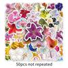 50-Piece Diamond Flower & Plant Graffiti Stickers: Waterproof Decorations for Journals, Water Bottles, Phones, and Computers.