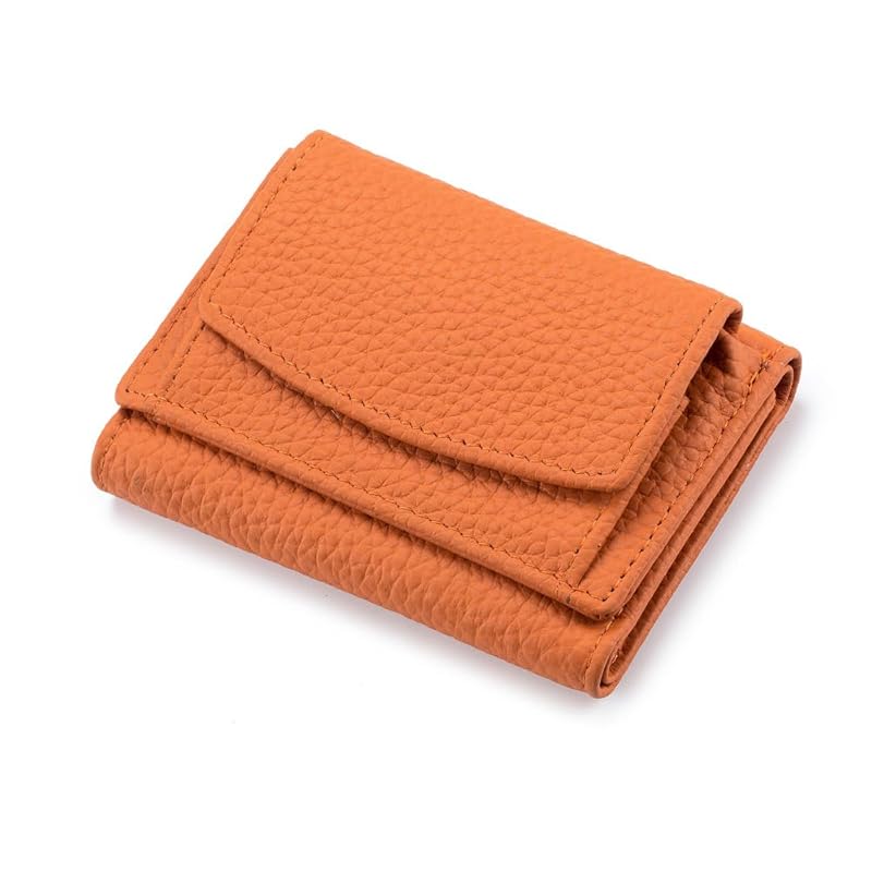 

[LedLis] wallet mini wallet ladies tri-fold genuine leather cowhide compact Smaller small coin purse BOX type slim card storage small wallet men s