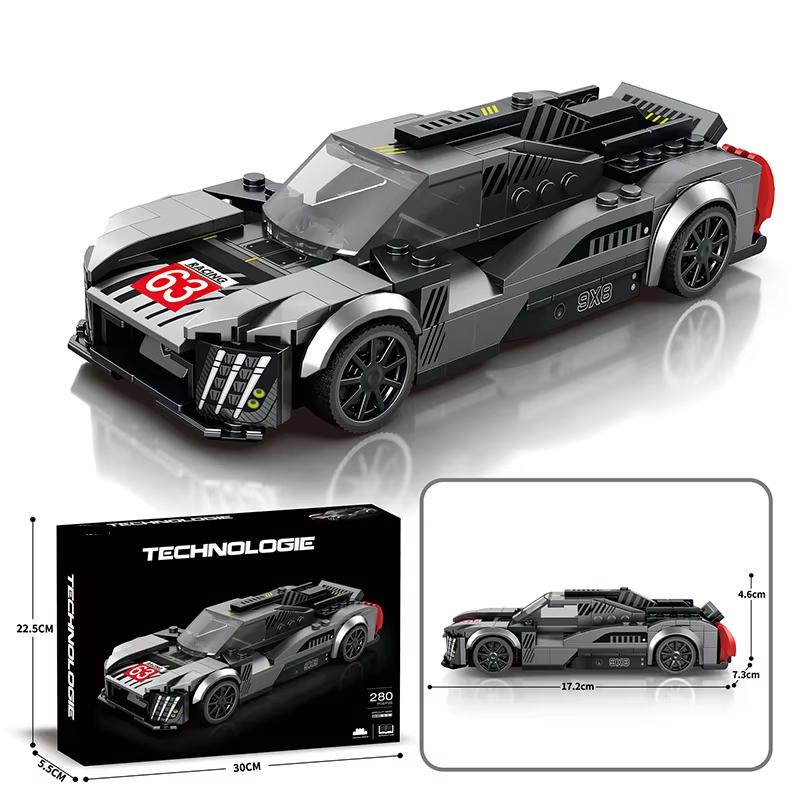 280PCS Sports Car Building Blocks City Racing Assemble Toys Supercar Model Bricks Desktop Ornaments Fan Puzzle Toy Holiday Gifts