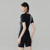Swimsuit Women's One-piece Short-sleeved Quarter-pants Conservative Slimming Student Sports Large Size Hot