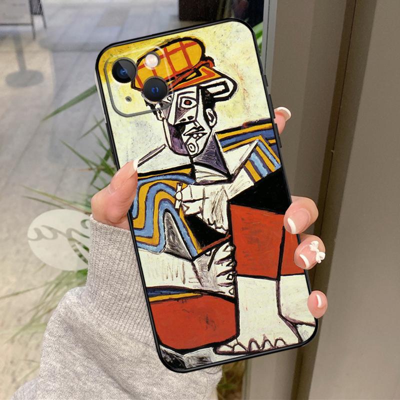 Picasso Abstrakte Kunst Malerei Hülle Für iPhone 17 Pro Max 16 15 13 12 11 14 Pro Max Plus 13 12 Mini 16e 17 Air Rückabdeckung