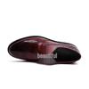 Men's Spring British Style Pointed Toe Cowhide Leather Lace-up Formal Shoes