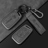 HLLQ9 Leather Zinc Alloy Car Smart Remote Key Case Full Cover Protector Shell Fob for Skoda Kodiaq Superb A7 Auto Keychain Accessories
