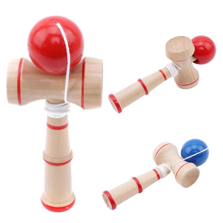 2 Colors Available Wooden Kendama Japanese Traditional Ball Games Classic Hand Flexibility Training Ball Sports Indoor ball Game