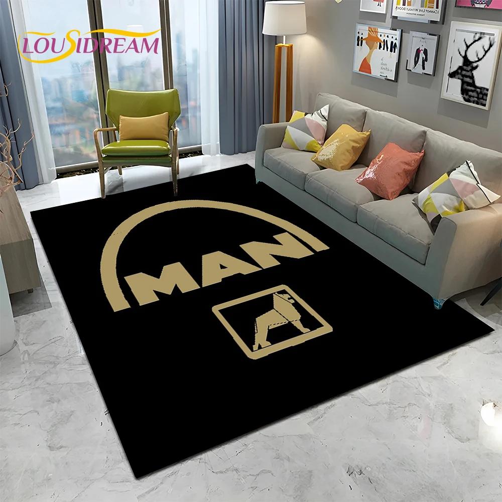 MAN Truck Logo Serie bedruckter Teppich für Wohnzimmer, Schlafzimmer, Sofa, Fußmatte, Kinderzimmerteppich