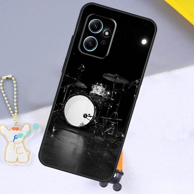 Musical Instrument Drum Case For Xiaomi Redmi Note 13 9 10 11 12 14 15 Pro Plus Cover For Redmi 15 C 14C 10C 12C 13C