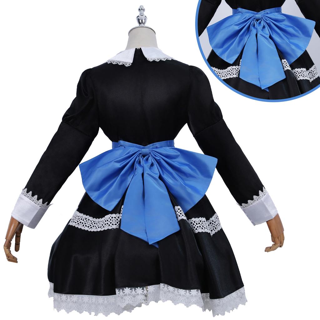 Anime Panty Stocking Cosplay Costume Garterbelt Anarchy Stocking Maid Lolita Dress Wig Long Socks Halloween Suits Outfit