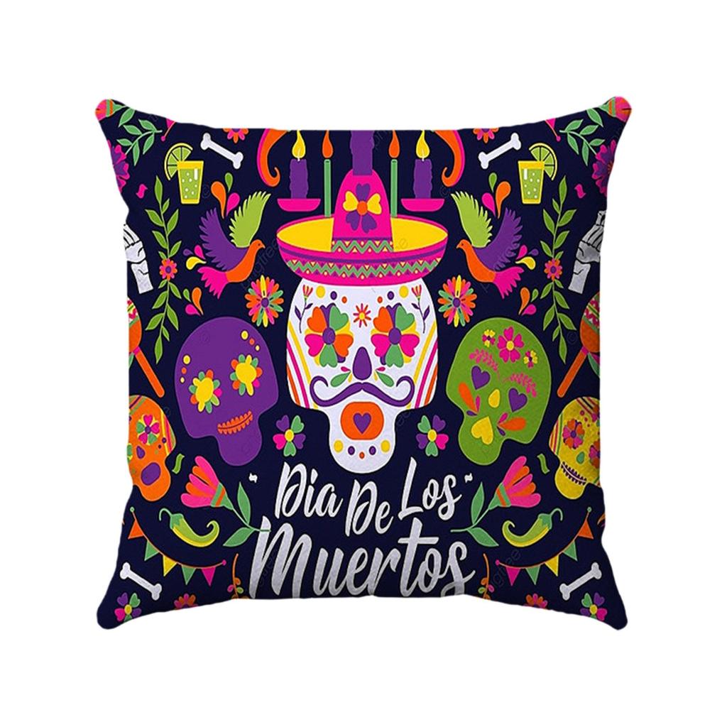 Halloween Festival Decoration Living Room Sofa Cushion Pillow Cover Offices Waist Pillow Cover (excluding Core)