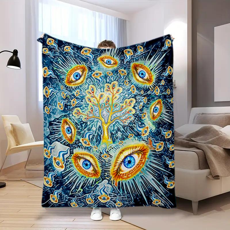 Mystic Eye Art Blanket Soft And Portable Four Season Home Bed Sofa Blanket Office Travel Lunch Break Warm Blanket A3