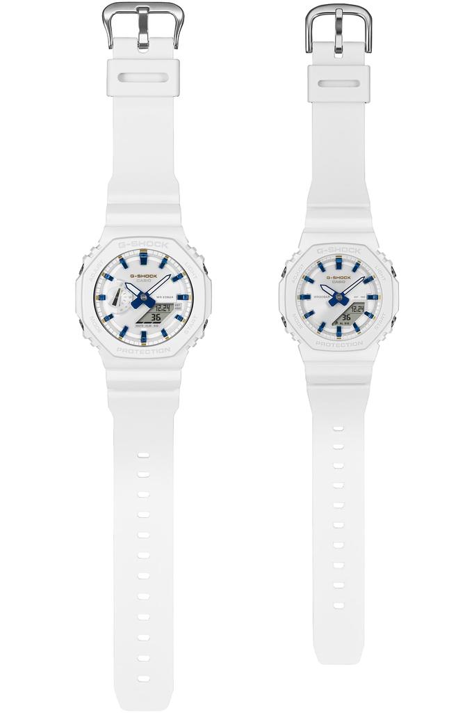 Hodinky G PŘEDSTAVUJE KOLEKCI 2025 Ekologicky šetrné materiály Pár hodinek Bílé [Casio] G-Shock LOVER'S LOV-25A-7AJR