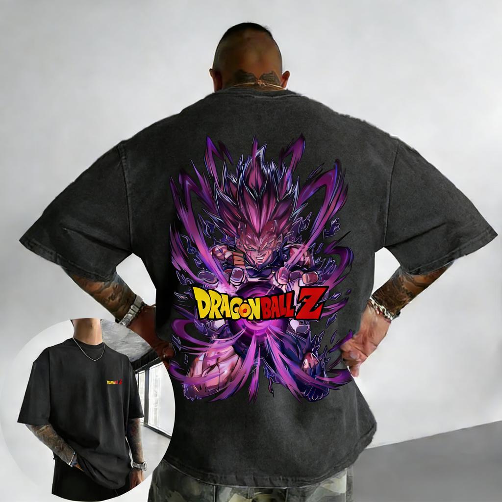 Dragon Ball Trendy Hot Items Anime Tshirt Summer New Vegeta Printed Mens and Womens Trendy Versatile Loose Casual Top