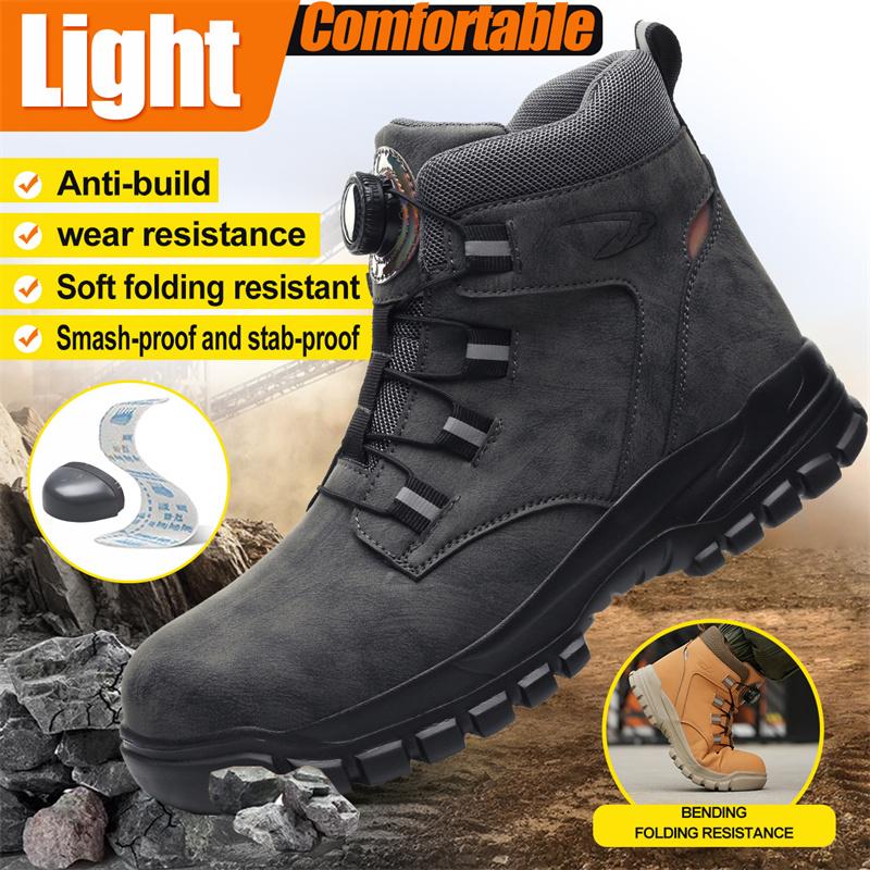 High top shoes Work Boots Steel Toe Shoes Puncture-Proof Safety Shoes Men Protection Boots Indestructible shoes Tactical boots