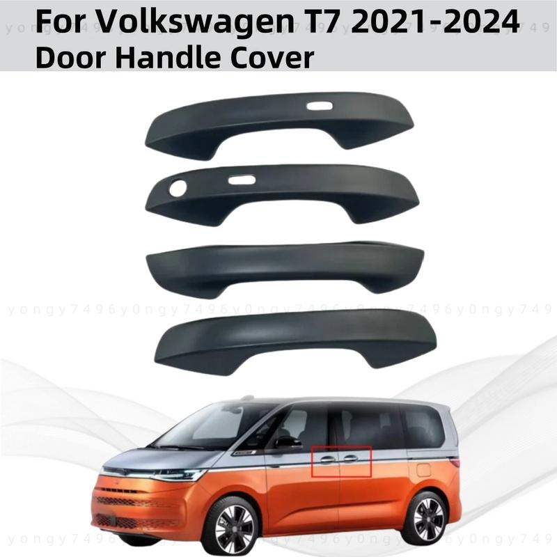 Matte black Retrofit Car Modification Accessories Door Handle Cover Trim Paste Style For Volkswagen T7    2024