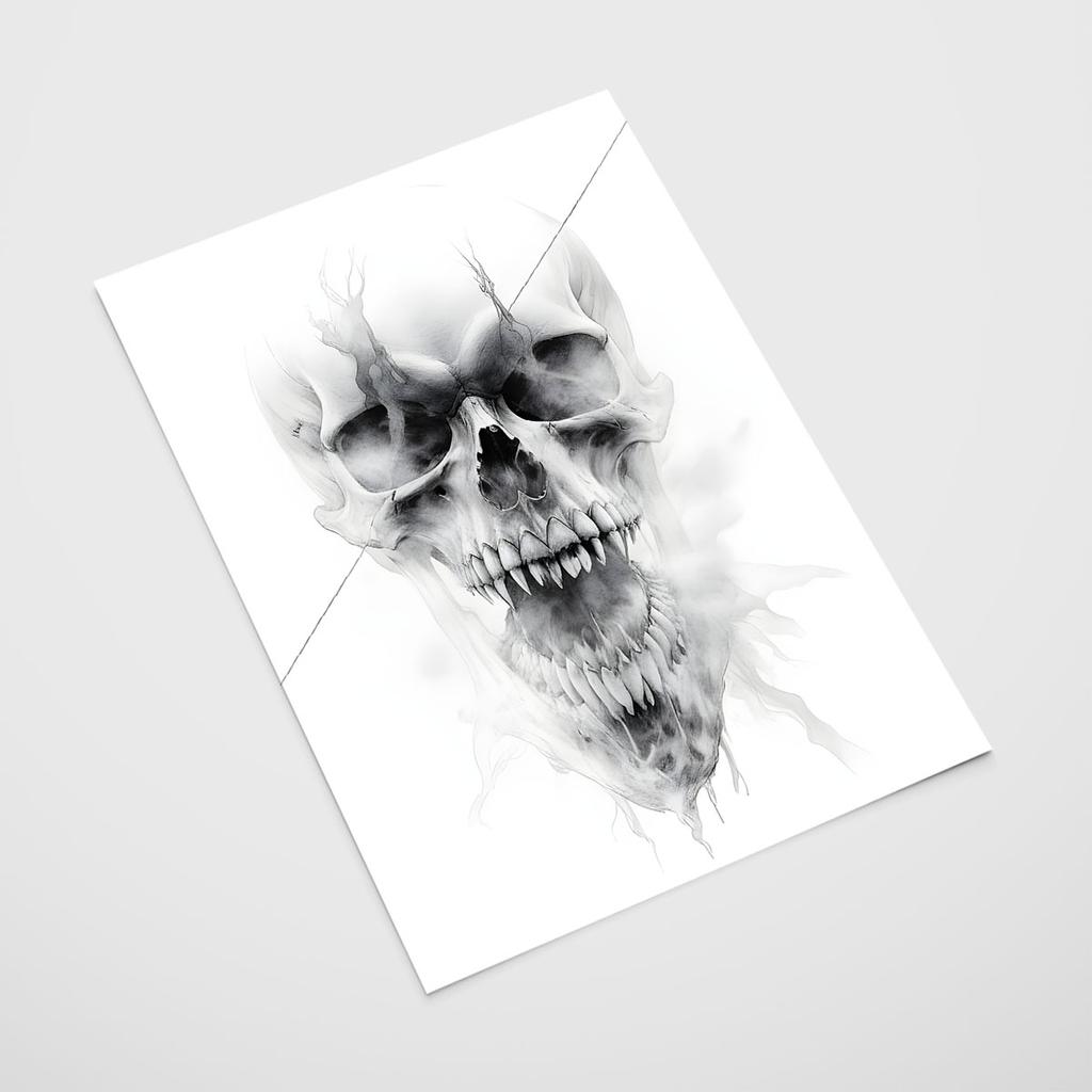 Poster Skull Sketch