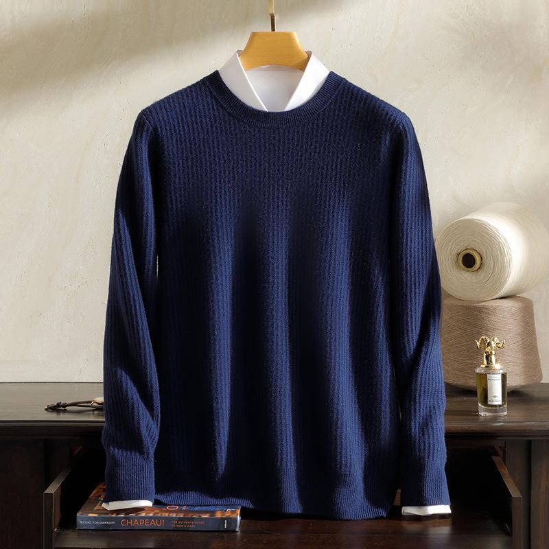 Высококачественная 100% кашемировая рубашка, утолщенный вязаный пуловер с поперечной резинкой S