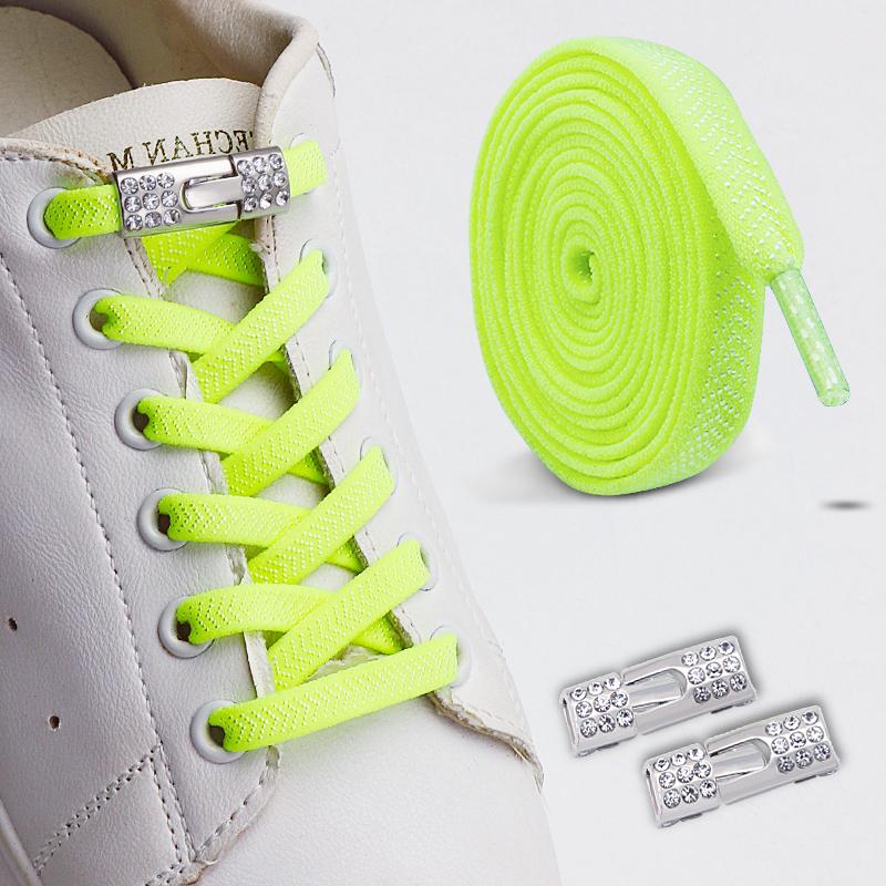 

1 Pair/2 Pair No-Tie Elastic Shoelaces with Diamond Cross Locks for Sneakers - Rubber Shoe Laces for Kids & Adults