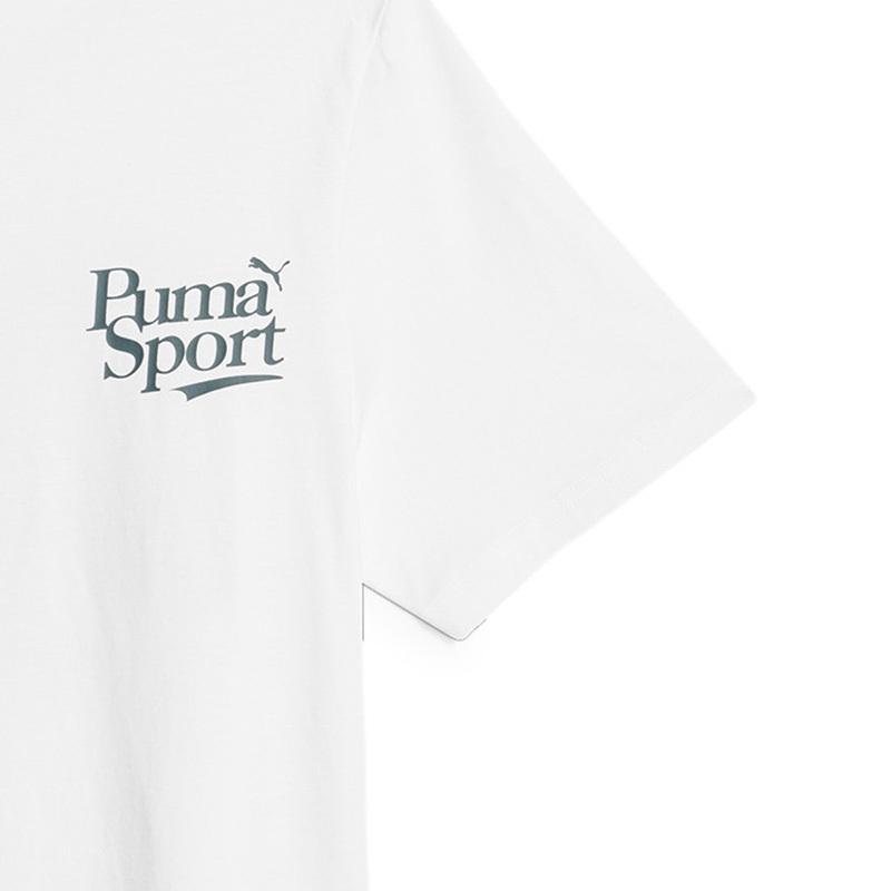Puma American Vintage Letter Print Comfortable Loose Round Neck Casual Breathable Sports Short Sleeve T-Shirt Men Tops White 624714-02