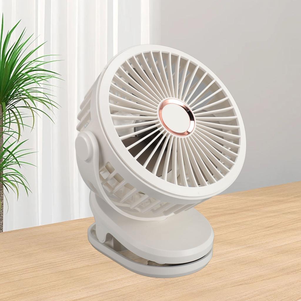 10000mAH USB Clip On Fan Rechargble Miniature Table Fan Portable 360 Degree Rotate Cooling Fan for Bedroom   Desktop