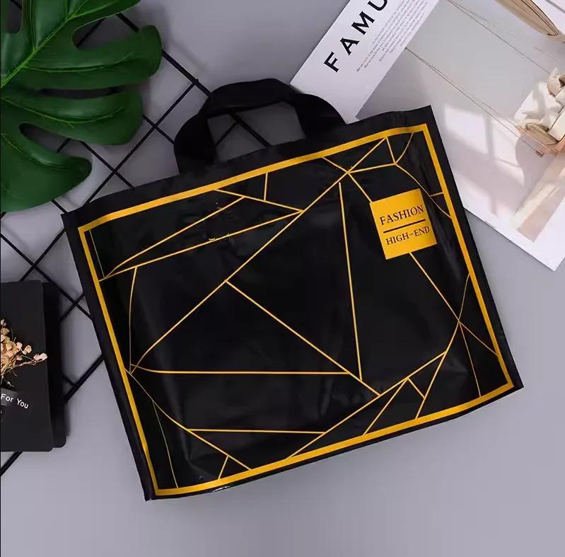 50pcs New models Handbag thick 0.14mm durable clothing cosmetic gift Shopping bags Resilient Powerful handheld Portable Packaging bag