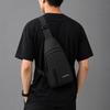 Minimalist Nylon Sling Bag with Multiple Zipper Pockets Casual Crossbody Chest Pack for Daily Travel