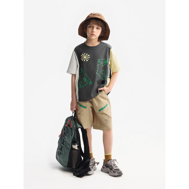 [Moisture-Absorbing and Quick-Drying] Mqd Children's Clothing Boys' Short-Sleeved T-Shirt Summer New Style Children's Color-Blocking Top