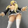 16cm Lucy Heartfilia Anime Figure Virgo Standing Maid Dress Model Action Double Ponytail Statue Doll Decor Ornaments Poseable Articulated Scale
