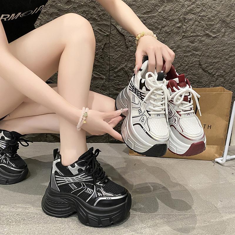 Daddy Shoes Women's Autumn 2025 New Fashion Casual Shoes Casual Sports Shoes Versatile Thick-soled Inner Height-increasing Women's Shoes