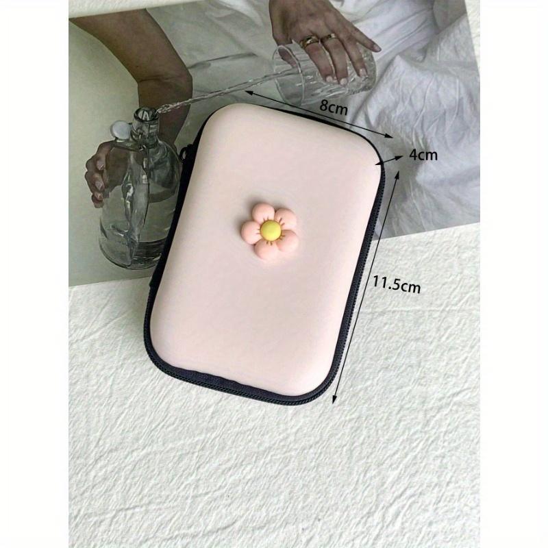 6pcs 3D Flower Shaped Apple Charger Case, Data Cable Organizer, Set Of Storage Bags