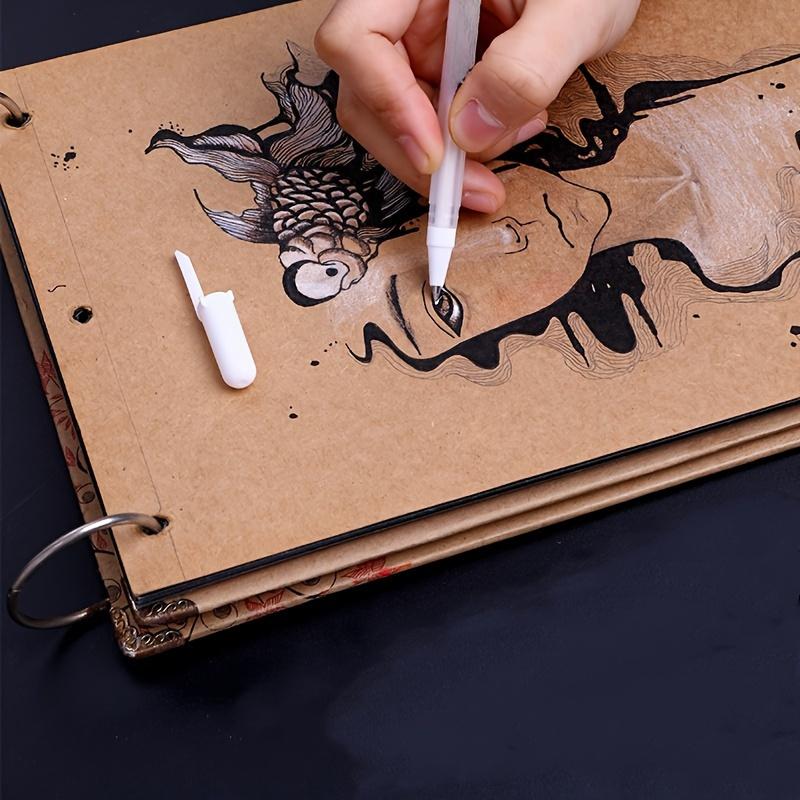 10pcs White Markers & Gel Pens - Perfect for Artists & Comic Drawers Hand Drawn Colored Pens, Art Drawing Pens, DIY