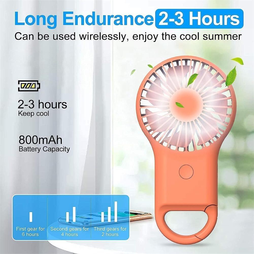 Portable Handheld Fan Handheld Fan Cooling Night Light Student Small Cute USB Mini Wind Power Lightweight And Portable
