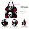 1pc Gothic Thermal Insulated Bag - Skulls, Roses & Hearts Design Thermal Insulation Bag, Non-Food Contact, Portable Thermal Leak