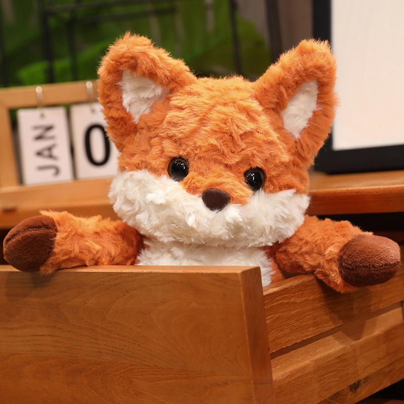 35 50CM Peluche a Forma di Volpe Cartone Animato Carino Cuscino Bambola Adorabile Per Bambini Regalo di Natale Animale di Peluche Creativo di Alta Qualità