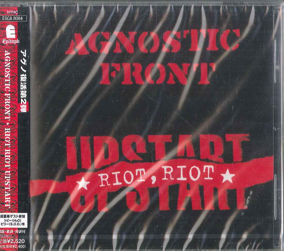 

CD AGNOSTIC FRONT - Riot Riot Upstart ESCA8084PROMO EPITAPH 1999 Japan Obi Rock Used