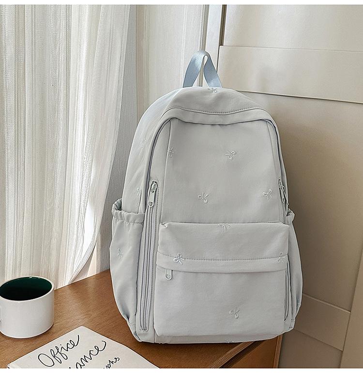Schoolbag New Japanese Ins High Value Fresh and Sweet Candy Bow Backpack Junior High School Students Lightweight Backpack