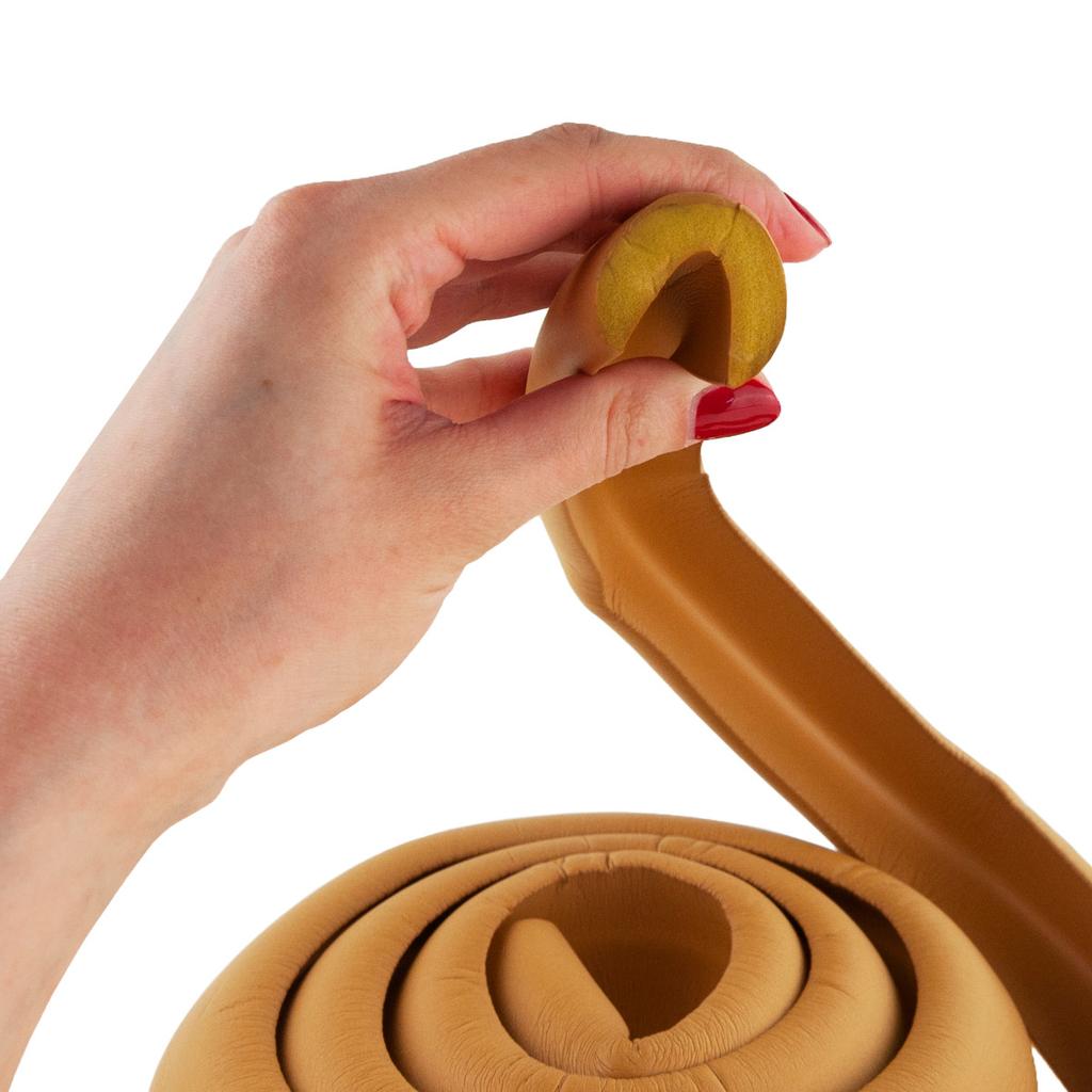 JJ29B FOAM TAPE FOR PROTECTING EDGES, RIM, CORNERS 2m BROWN CORNERS FURNITURE