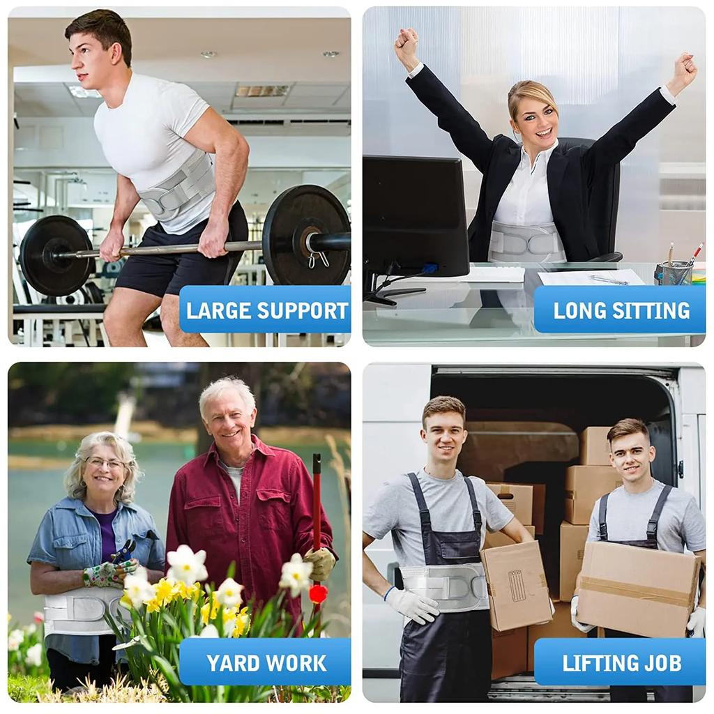 Lower Back Brace for Women Men Lumbar Support Belt with Stays Pain Relief Sciatica Scoliosis Herniated Disc